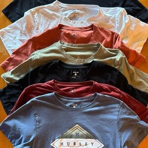 Seven Men’s Hurley short sleeve shirts (Tee shirts) Size Large (L)
